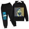 Messi Print Children's Set Sports Hoodie Pants Suit 2pcs Set Boys Girls Baby Kid Clothing Casual Fashion Autumn Winter Sportsuit