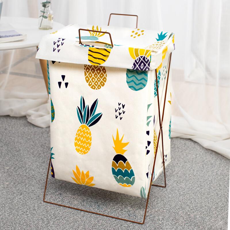 Foldable Laundry Storage Basket with Lid