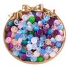 10pcs/Pack Mixed Color Resin Flat Round Beads Spacer Loose Charms Beads for DIY Bracelet Necklace Jewelry Making Accessories