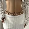 Boho Shell Starfish Conch Belly Chain for Women Sexy Imitation Pearl Gold Color Waist Chain Summer Beach Body Jewelry Belt Gift
