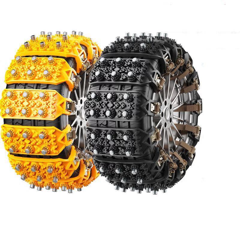 Universal Rubber Anti-Skid Tire Chains with Steel Spikes