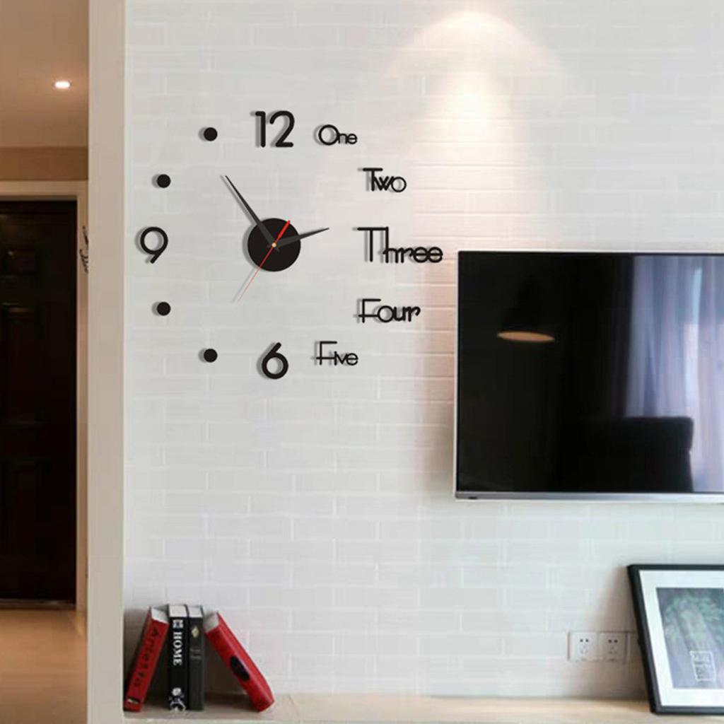 Creative Silent Wall Clock DIY Living Room Three-dimensional Decoration Clock European Clock