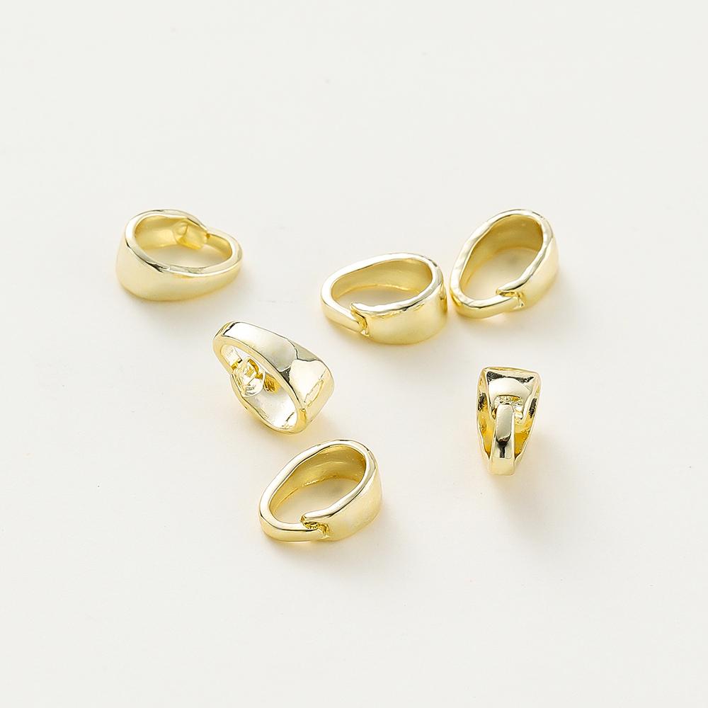 20 Stück/Los 14K 18K Goldfarbe Anhänger Klemmen Melonensamen Charm-Verschlüsse Verbinder Großhandel Für DIY Halskettenherstellung Zubehör