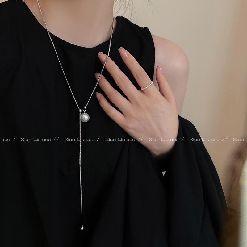 

Длинная цепочка-свитер из камня Тигровый глаз - Роскошное осенне-зимнее колье 2024 года для женщин