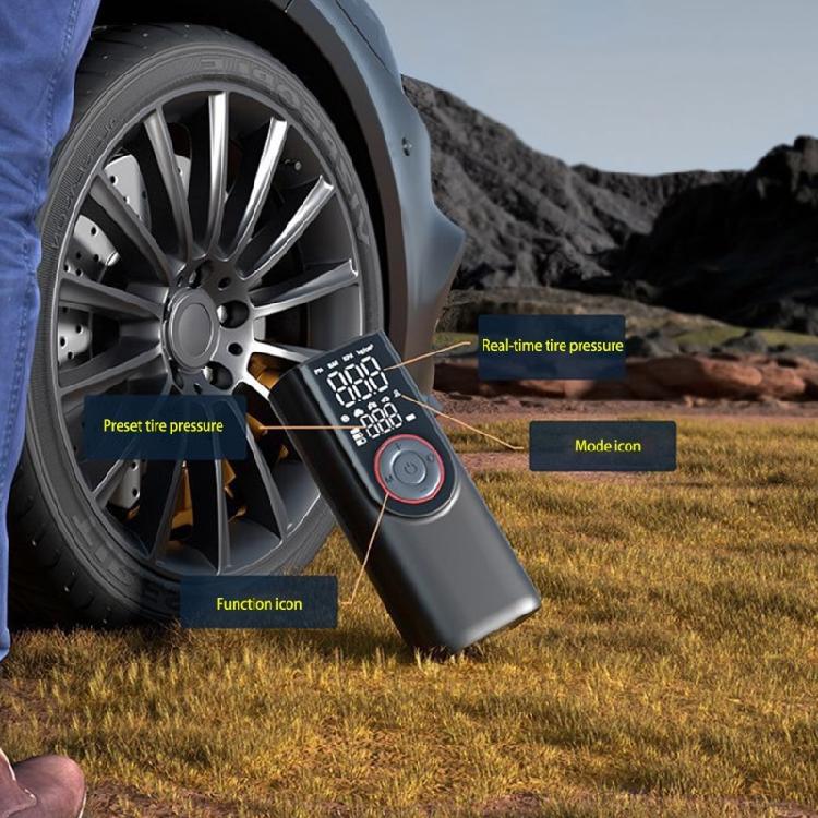 Tire Inflator Portable Air Compressor,6000mAh 150PSI Portable Air Pumps, Accurate Pressure LCD Display,Car Bike