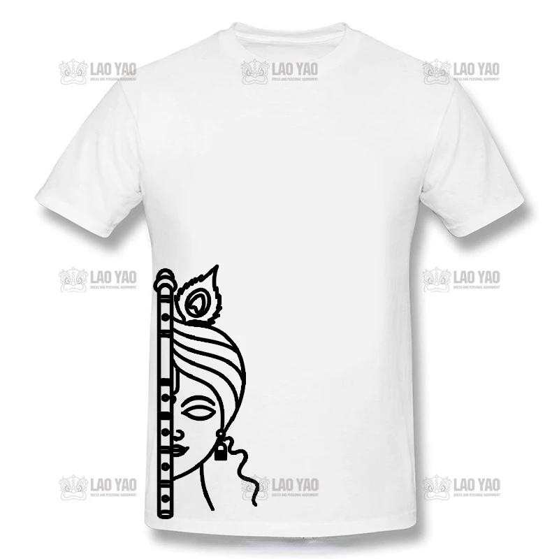 Krishna T Shirt Krishna Hare Krishna Man TShirt Awesome Woman Tee Shirt Summer Streetwear ShortSleeve Graphic Tshirt