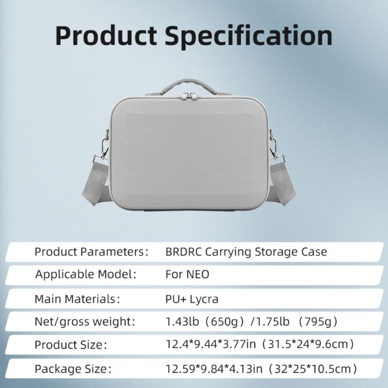 Portable Drones Carrying Case With Inner Compartments, Water Resistant For Drones, Lightweight Design Handbag