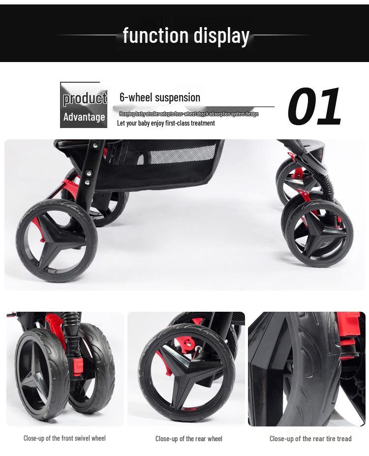 Huaying Multi-Purpose Folding Twin Stroller