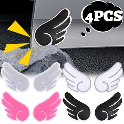 Car Stickers Angel Wings Car Door Anti Collision Strip Auto Body Scratch Decorative Decal Door Corner Scratch Resistant Stickers