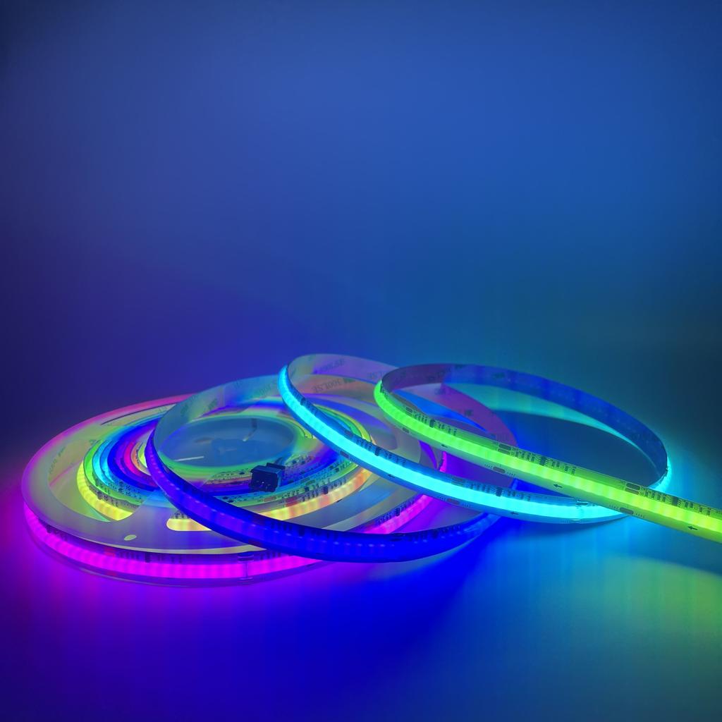 5M WS2811 RGBIC COB Addressable LED Strip Lights,160 or 576leds,DC12V/5V,Dream Color Flexible TV BackLight Room Party Decoration