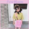 Trendy Children's Shoulder Bag Versatile Plaid Canvas Crossbody Bag For Kids
