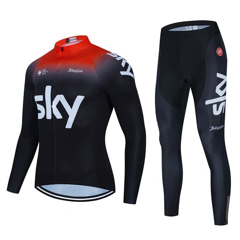 New Sky Lotto Tour de France Team Edition Long Sleeve Trousers Cycling Suit Manufacturer Speed Down Suit Racing Suit Wholesale Customization