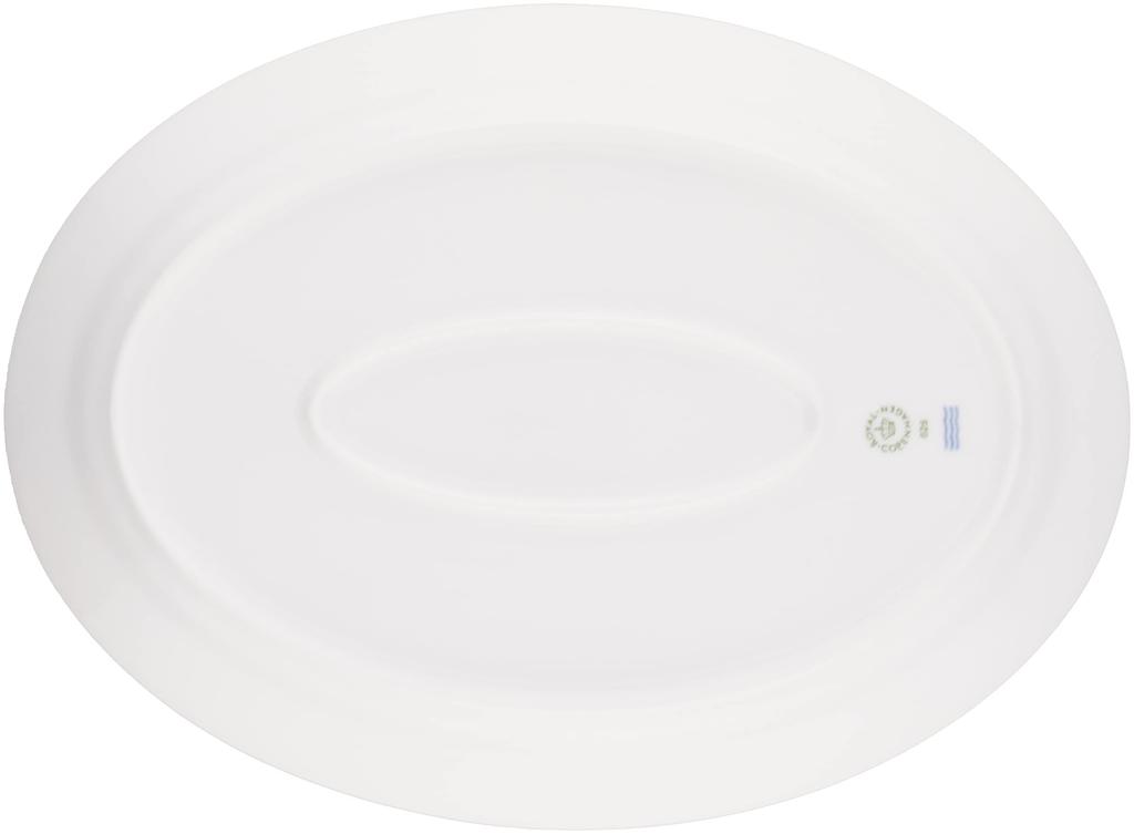 Imported Royal Copenhagen White Fluted Half Lace Oval Dish Plate 28cm Wedding Gift Present 1016792 [Regular Product]