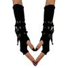 Dark Style Fingerless Motorcycle Gloves – Hot Girl, Neutral Spring/Summer Sleeves, European & American Style.