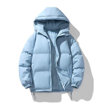 Winter Cotton-padded Jacket Men's Hooded Bread Clothing Couples Thickened Cotton-padded Loose Casual Cotton-padded Jacket Warm Coat