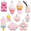 DIY Resin Pink Bear Lollipop Ornaments: Necklace, Earrings, Key Pendant Accessories