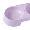 Pet Dishes Solid Color Double Bowl PP Material Cat Food Dispenser for Indoor