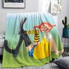 1PC Pippi Longstocking Print Flannel Blanket, High Quality All Seasons, Home Decor, Warmth and Comfort, Perfect for Christmas Gifts