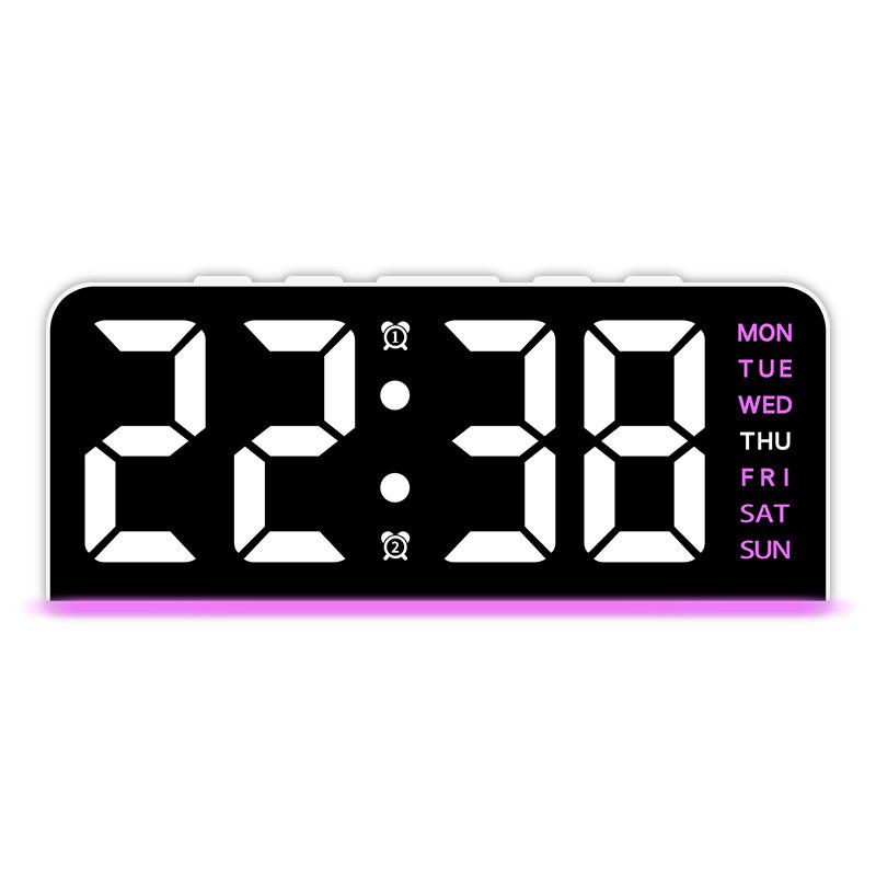 GH8033 Innovative LED Digital Desk Clock with Large Numerals - Multifunctional Alarm and Date Display