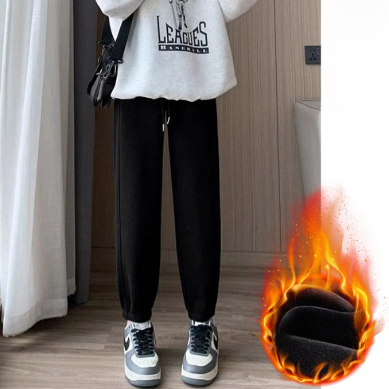 Maternity Pants, Sports Trousers, Fleece and Thicker, Small People Wear Outside In Autumn and Winter