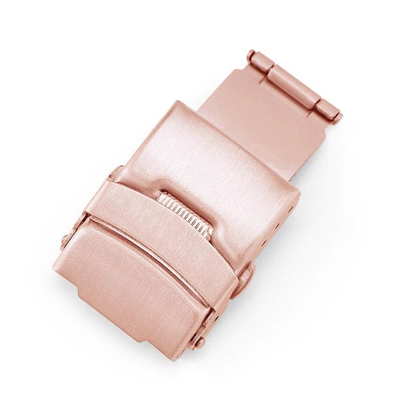 16/18/20/22mm Stainless Steel Folding Buckle for Seiko Watch Replacement Clasp Double Push Button Buckle Watch Strap Accessories