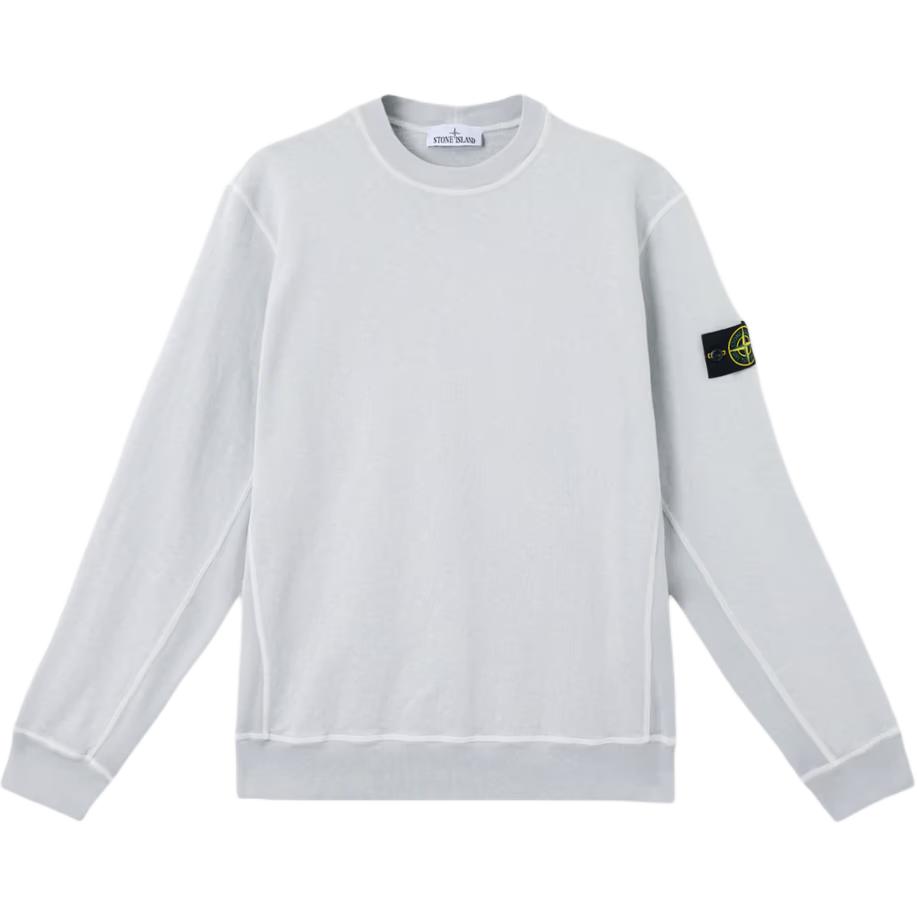 

STONE ISLAND Свитшот мужской с длинным рукавом и круглым вырезом, сплошной логотип, жемчужно-серый K1S1561000-20S0060-V0161 XL
