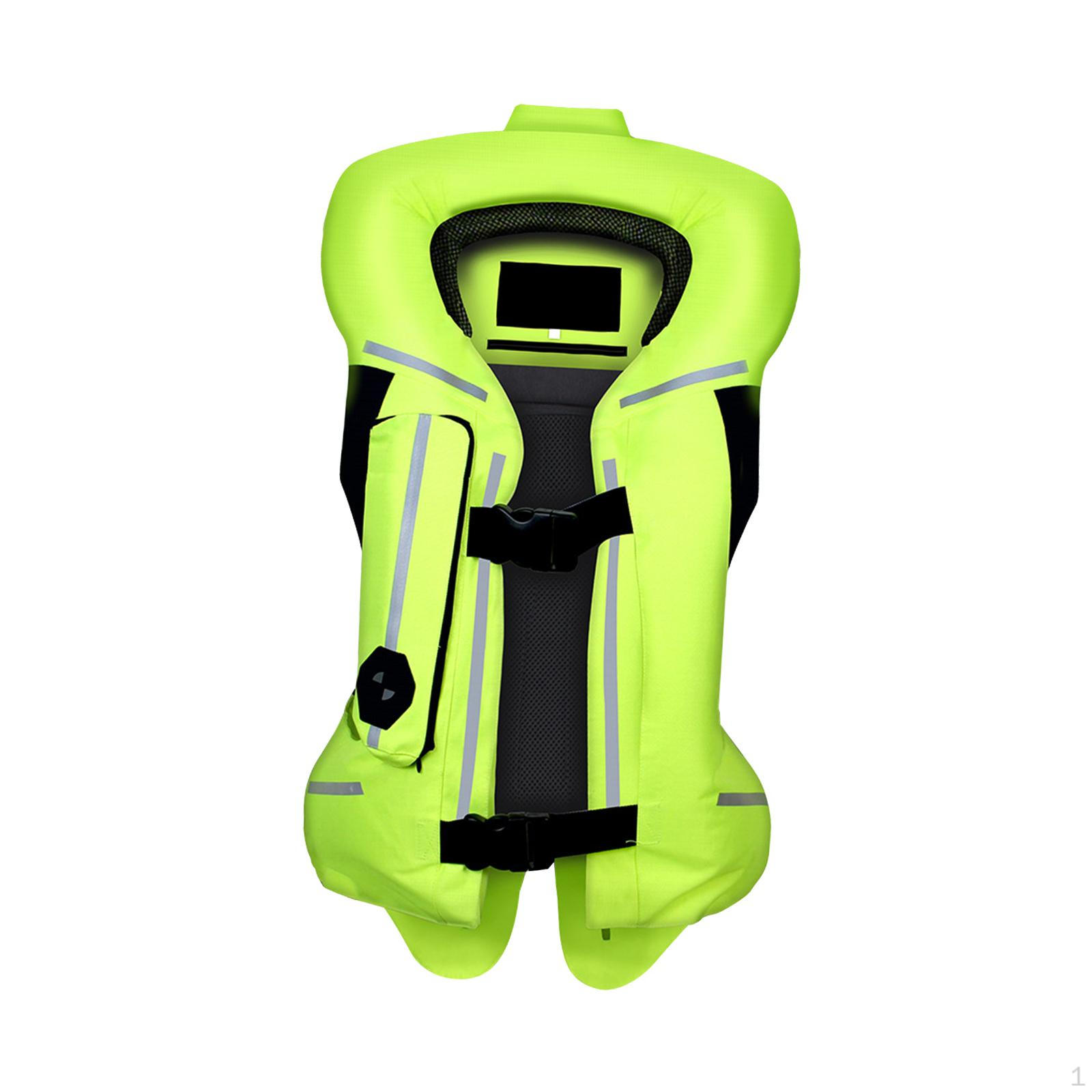 Airbag Protection Vest for Motorbike Riders with Removable Armor and Waterproof Features