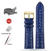 Krokodilleder Uhrenarmband 16mm 18mm 19mm 20mm 21mm 22mm Blau Braun Schwarz Echtes Leder Armband Edelstahl Schließe Armbänder
