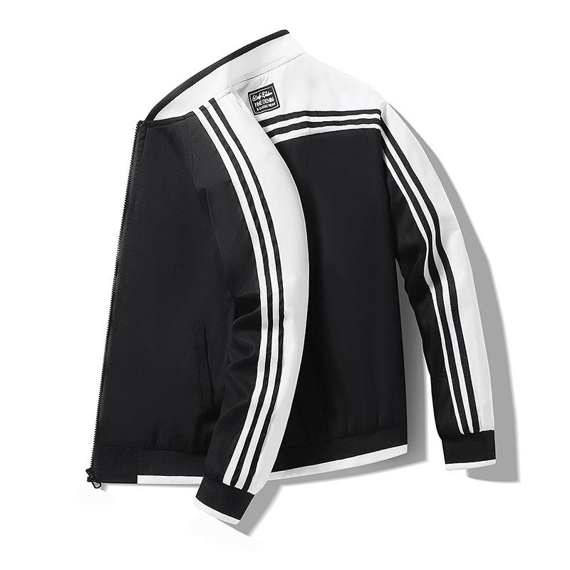 Sports Men's Jacket Spring and Autumn Outdoor Korean Version Trench Coat Loose Fat Casual Hooded Jacket Men