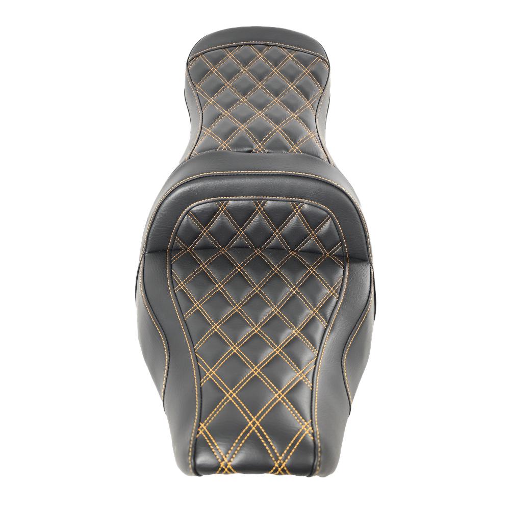 Harley Softail 18-25 Streetfighter Motorcycle Seat with Multi-Color Stitching