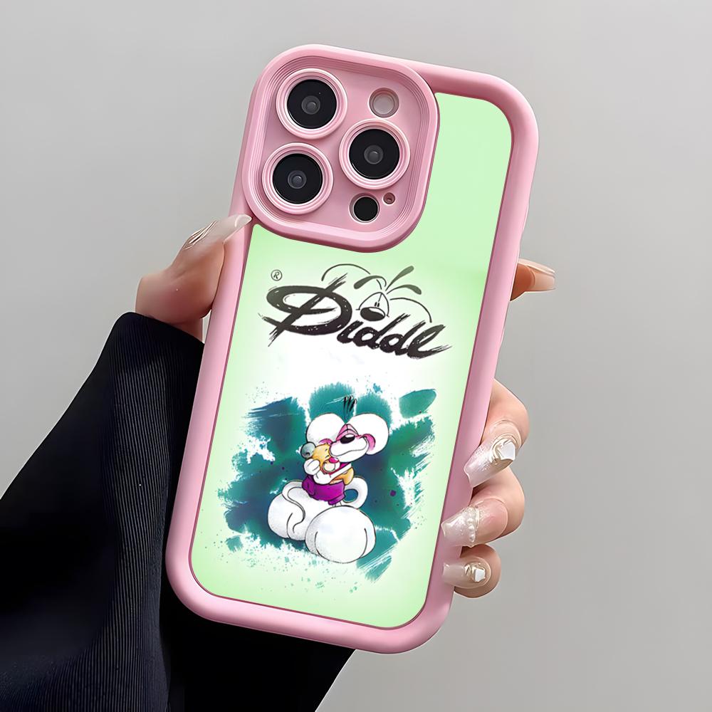 Cartoon D-Diddl Telefoonhoesje Voor IPhone Air 17 Pro Max 16 E 15 14 Pro Max 13 12 11 Mini Plus Zacht Siliconen Roze Hoesje