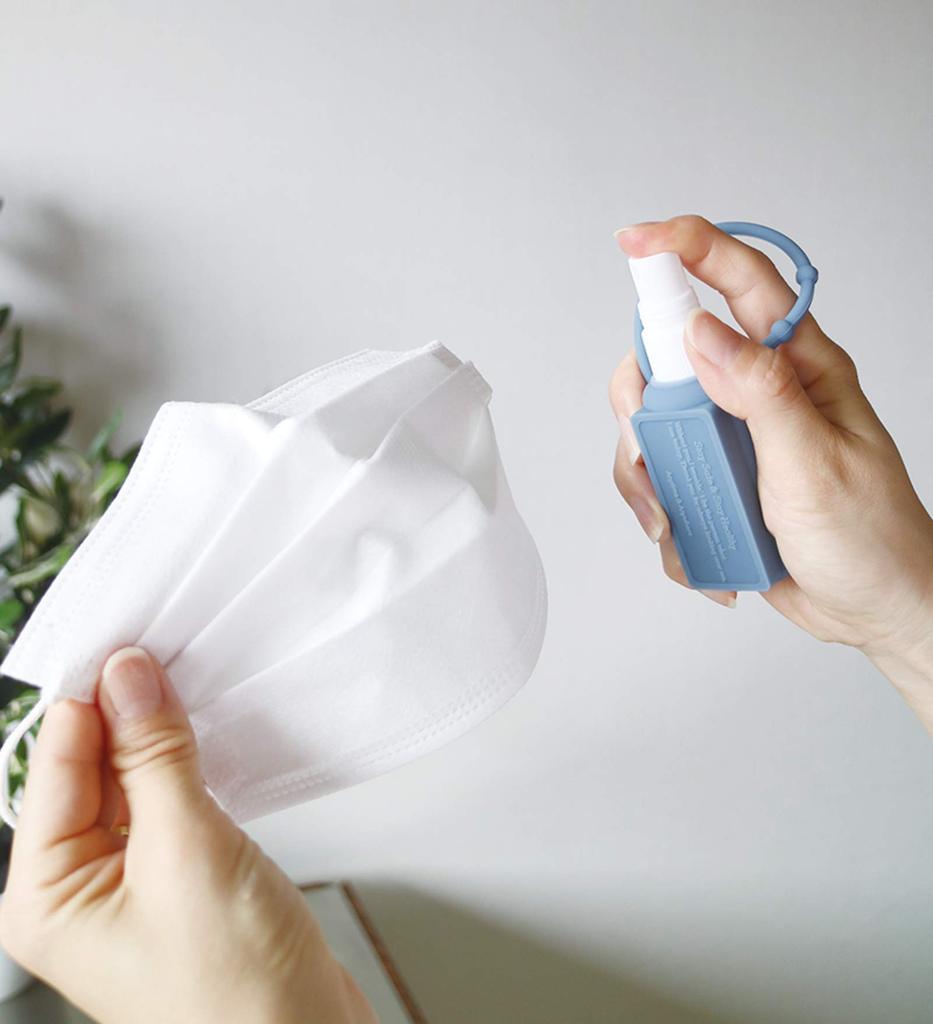 Global Arrow Geonature Portable Bottle with Holder, Rectangular, Black, Spray Bottle, Mist Sprayer, Refillable Container, Disinfectant, Sterilizing,