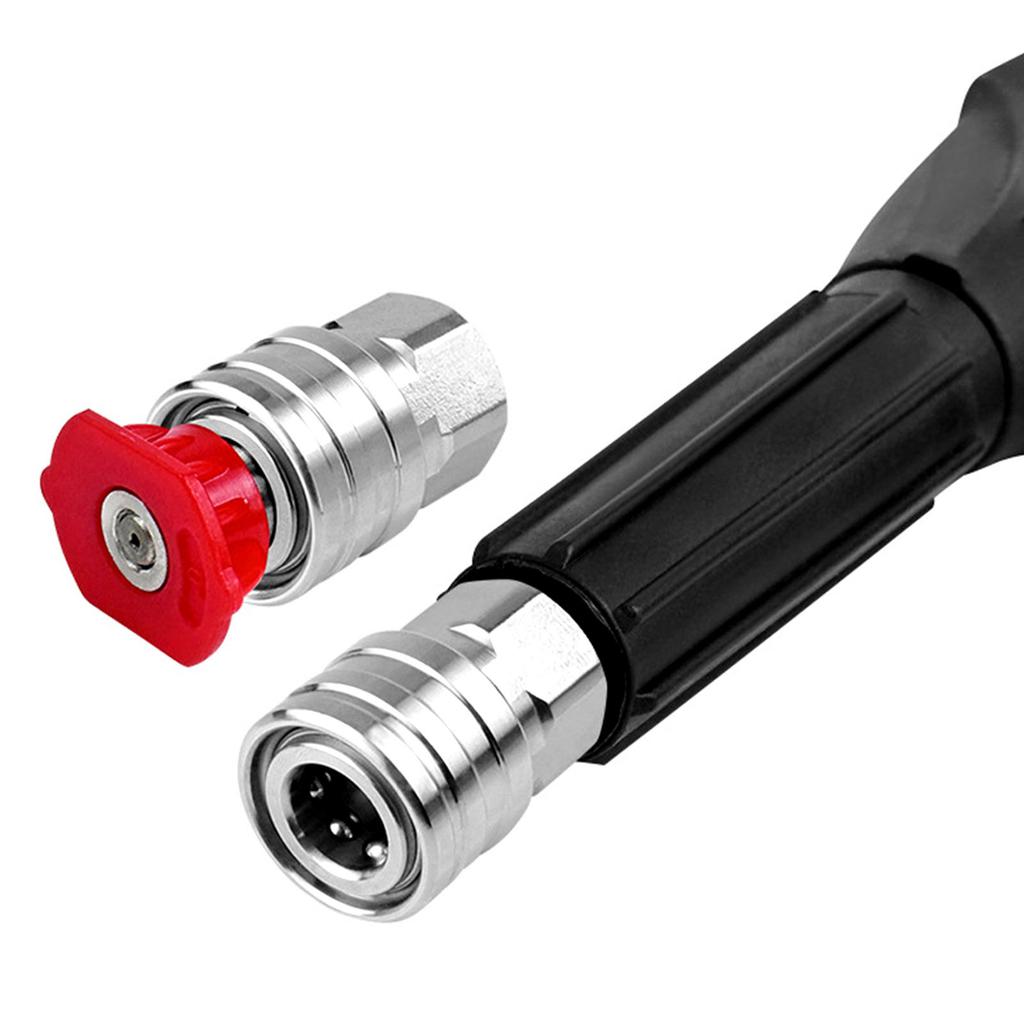 1/4Inch Quick Connect Stainless Steel Pressure Washer Adapter Set Car Washer Foam Lance Connector
