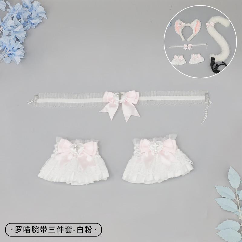 Cosplay Cat Ears Headband Cat Tail Accessories Handmade Cute Cat Girl Beast Ears Hair Accessories Beast Tail Accessories Set