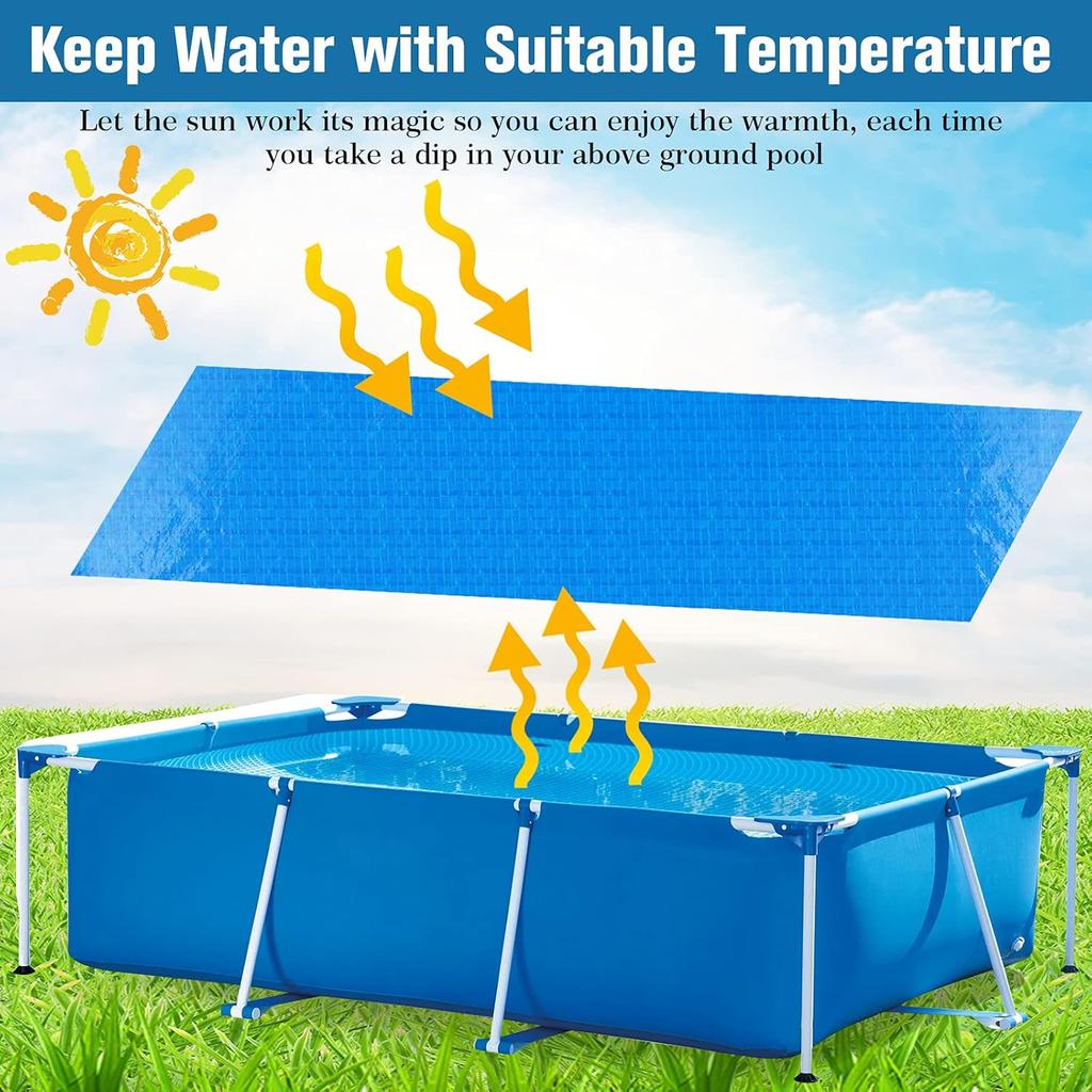 Swimming Pool Cover  Pool Ground Cloth Waterproof PE Foldable Inflatable for Above Ground Pool Family Pools Outdoor Paddling