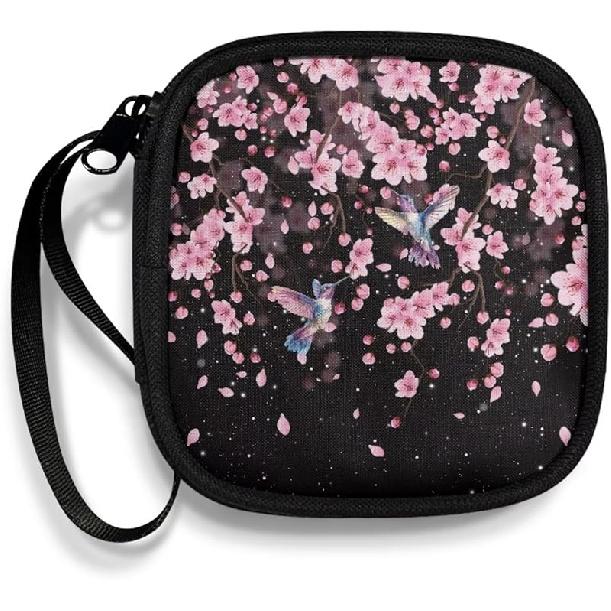 Mushrooms and Moon Carrying Earphone Case Pouch Storage Bag Holder-Earbud Case Headphones Storage Bag Pouch for Headphone, Bluetooth