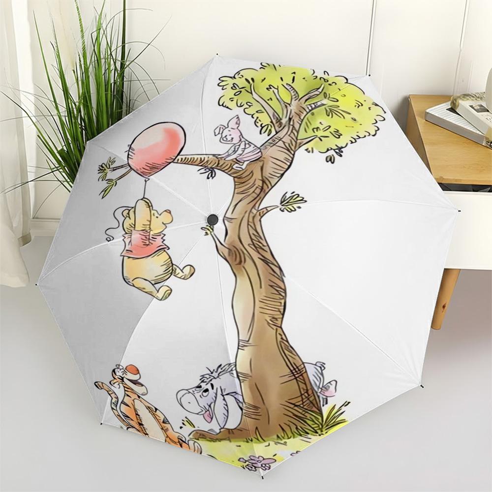 Disney Toy Story Buzz Lightyear & Woody Retro Adventure Print Automatic Folding Umbrella, Windproof Waterproof Travel Umbrella f