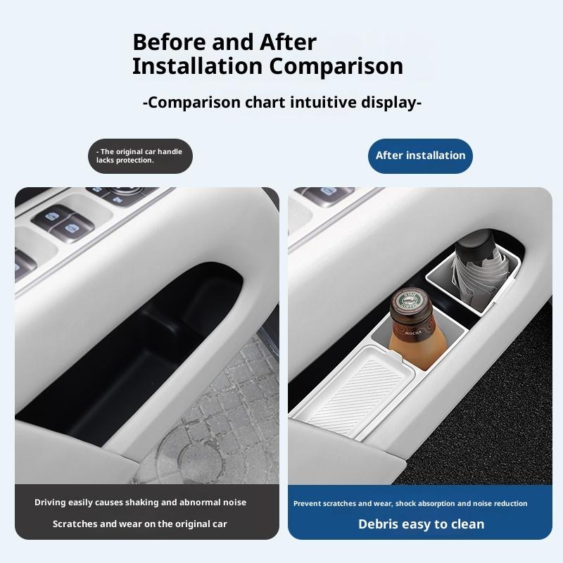 For Li Auto i8 Interior Decoration Modification Door Silicone Storage Box Door Groove Pad Umbrella Storage Water Cup