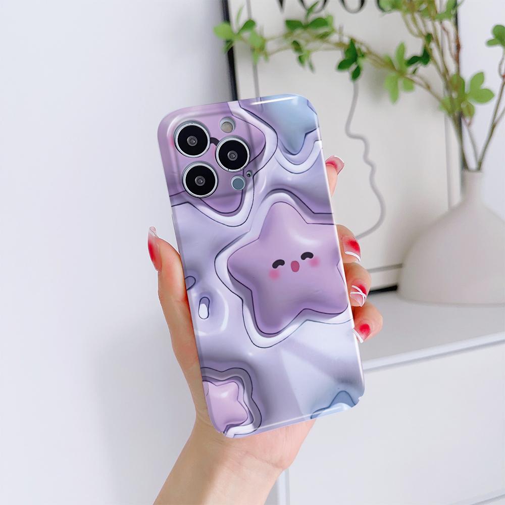 For iPhone 16 Samsung S23 A23 A52 A33 A73 A53 Huawei Xiaomi Redmi OPPO Vivo Stereoscopic Style Flowers Design Full Camera Protection Hard Phone Case