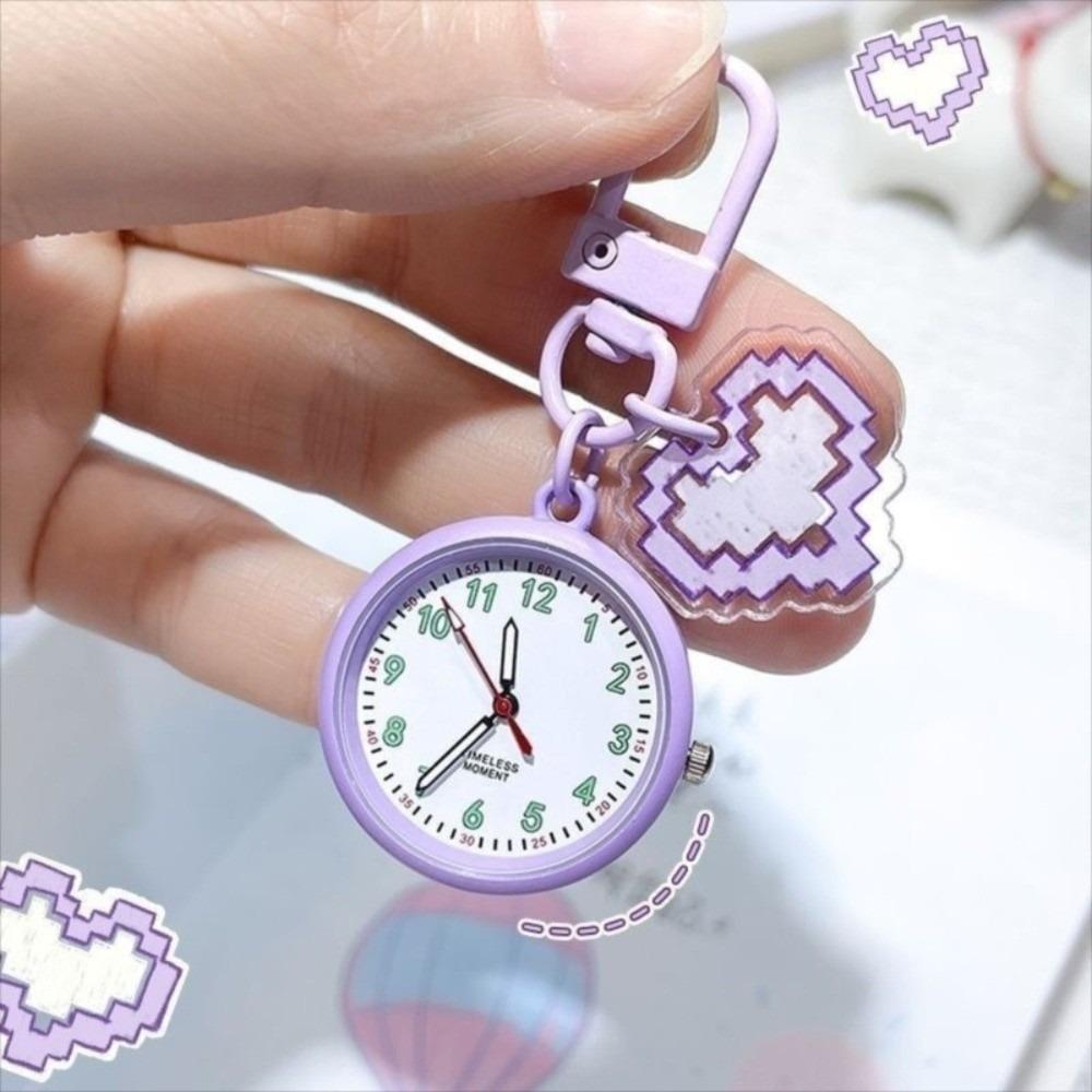 Easy Reading College Cute Backpack Pendant Portable Time-Telling Wall Clock Decoration Daily Wear