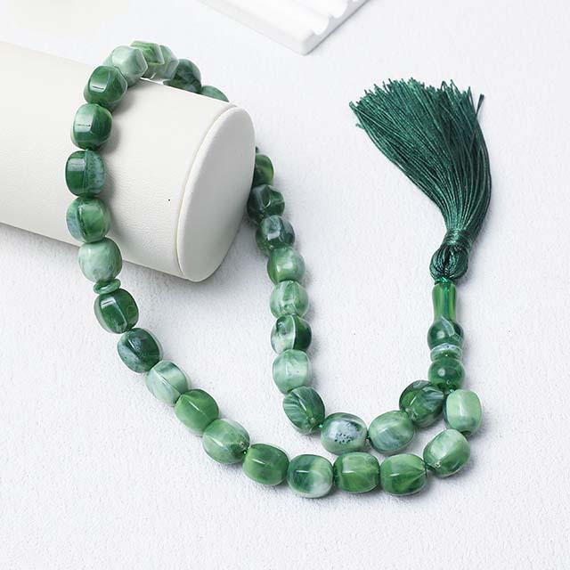 Handheld 99-Bead Muslim Prayer Rosary, 12mm Beads, Palestinian Islamic Rosary