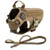 Large Dog Collar Dog Harness And Leash Set Pet Vest Tactical German Shepherd Harnesses For Small Dogs
