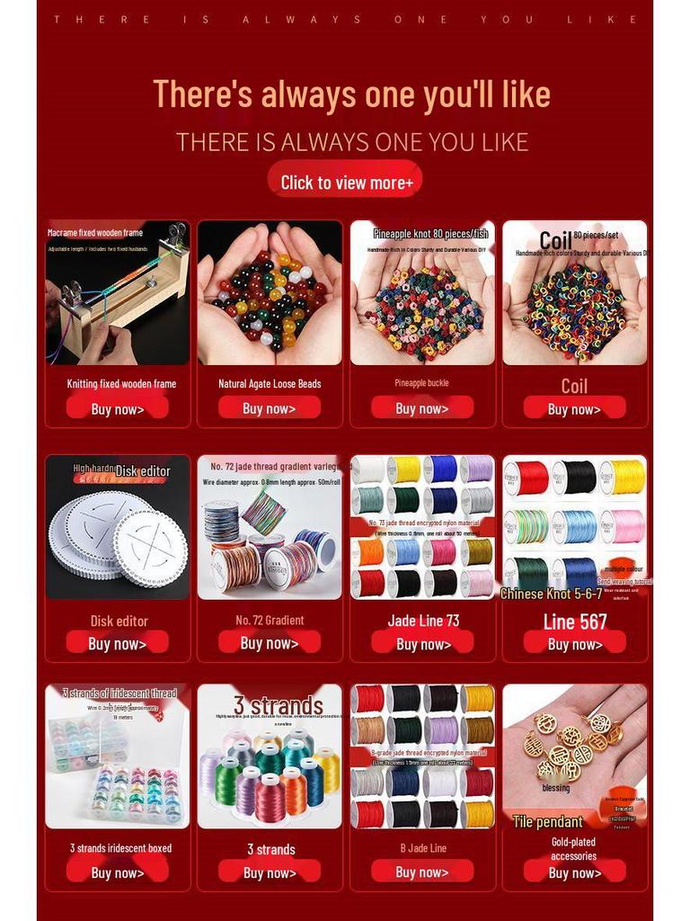 Colorful Handmade Pineapple Knot Bracelet Kit: Red String & Braided Rope Materials