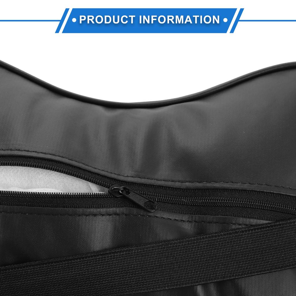 VekAuto 2-Piece Car Neck Pillow, Bone-Shaped Car Seat Headrest Pillow, Breathable Faux Leather for Neck and Back Support, Black
