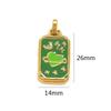 mysterious Personality Tarot card charm for women Oil-Dripping Stainless Steel Gold Color Pendant DIY Making Jewelry Accessories
