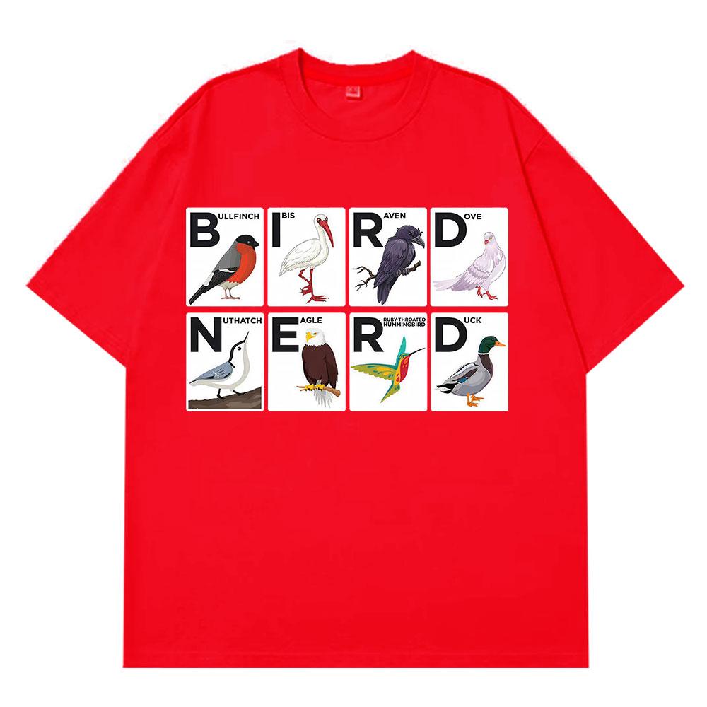Bird Nerd Watching Vintage Retro Birdwatching Watcher Funny TShirt Men Women Harajuku Casual Cotton Tshirts Fashion Tshirts S