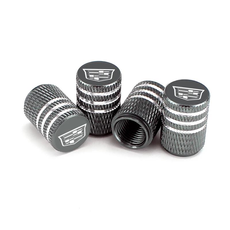 4pcs Wheel Tire Valve Caps Stems Cover for Cadillac Seville CTS DTS STS SLS SRX XTS ATS CT5 Escalade Deville Tiburon Decoration