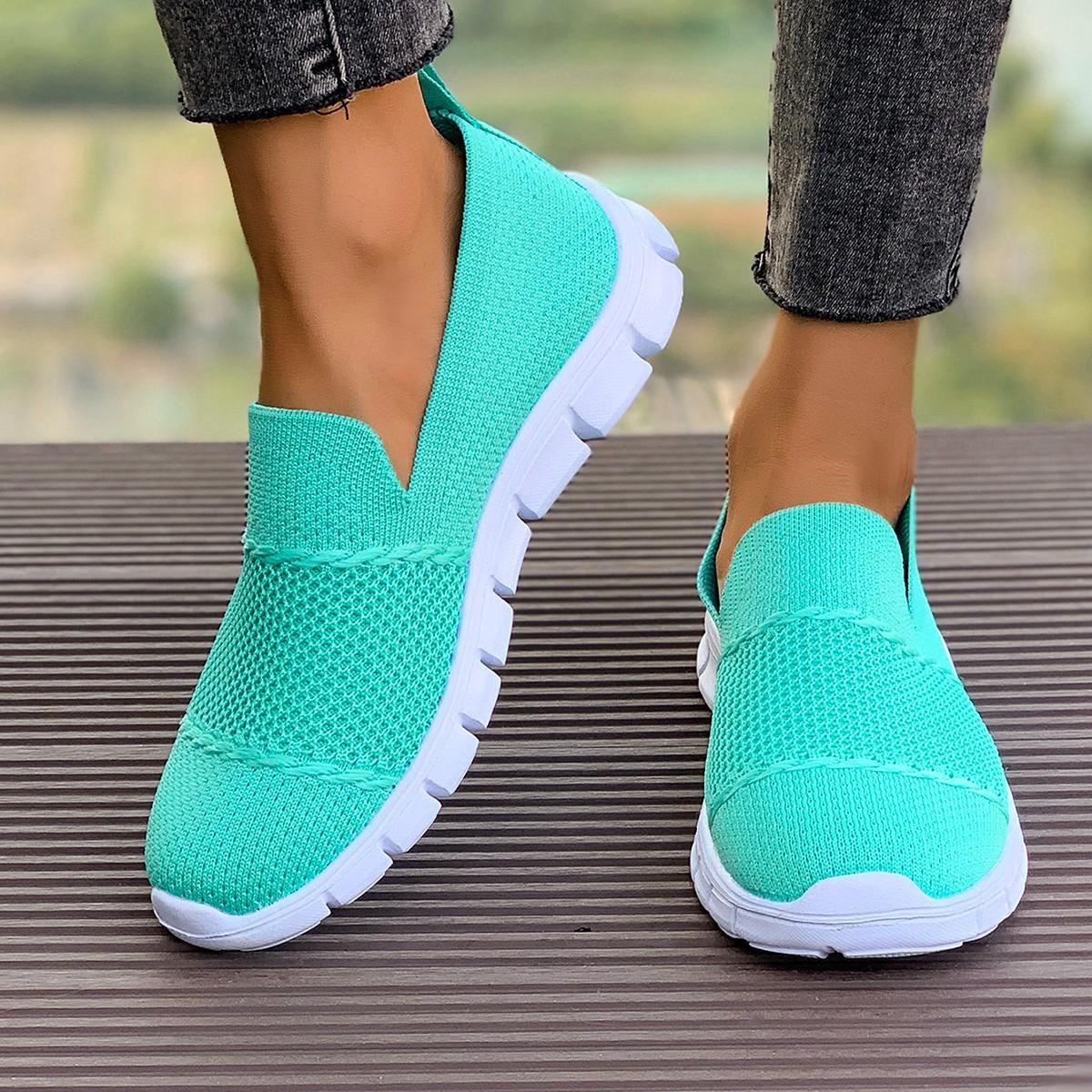 Летняя новая повседневная обувь, дышащая сетка, круглый носок, удобная повседневная обувь, женская, внешнеторговая, трансграничная, большого размера, женская обувь 36