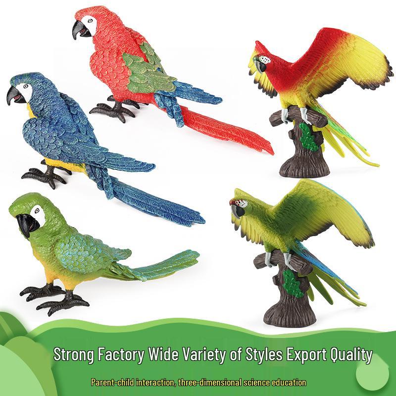Wild Animal Science Education Parrot Toy: Macaw Model