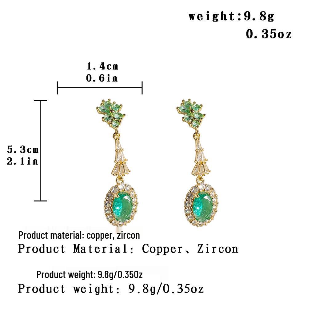 

Французькі Вінтажні Сережки з Китицями та Цирконами - Розкішні Прикраси в Королівському Стилі для Жінок